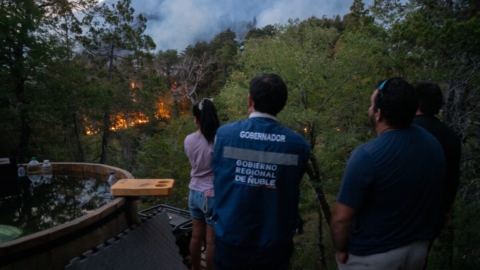 Aseguran que falta más coordinación entre los servicios públicos para atacar con fuerza el incendio en la cordillera de Ñuble
