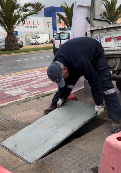 Insólito: Se roban tapas de registro en la ciudad de Concepción