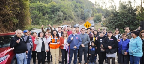 Nuevo asfalto y mejor conectividad en sector Fullingue de la Región de O'Higgins