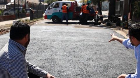 Pavimentación en Peñalolén aumenta un 130% en seis meses