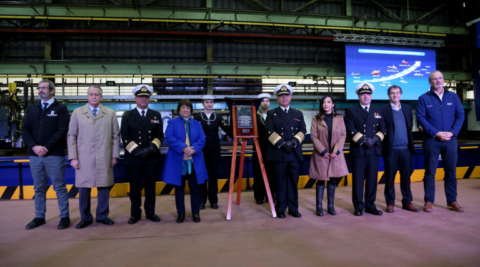 Ministra Delpiano da inicio a la construcción de nuevo buque para la Armada