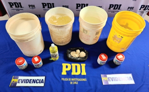 Desbaratan laboratorio clandestino de droga en Copiapó y detienen a cuatro colombianos