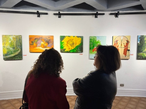 Personas mayores exponen su arte en la Galería de la Plaza Aníbal Pinto