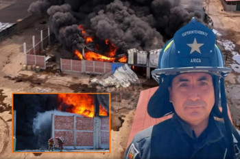 Destacan a voluntarios de Bomberos de Arica que acudieron a incendio en Perú