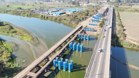 Nuevo puente Lo Gallardo alcanza 70% de avance en la Región de Valparaíso