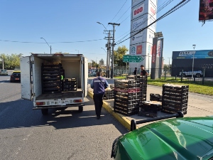 SII y Carabineros fiscalizan vehículos de carga en Peñalolén