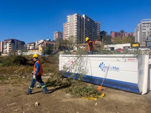 Viña del Mar refuerza limpieza de microbasurales y quebradas en Plan Invierno 2026
