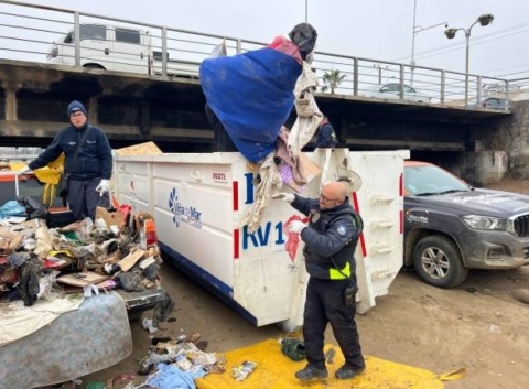 Viña del Mar retira 27 rucos y más de 33 toneladas de desechos en mayo