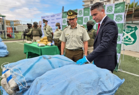 Antofagasta alcanza récord de 101 toneladas de drogas incautadas en 31 meses