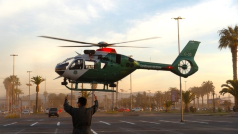 Coquimbo estrena helicóptero para seguridad y emergencias